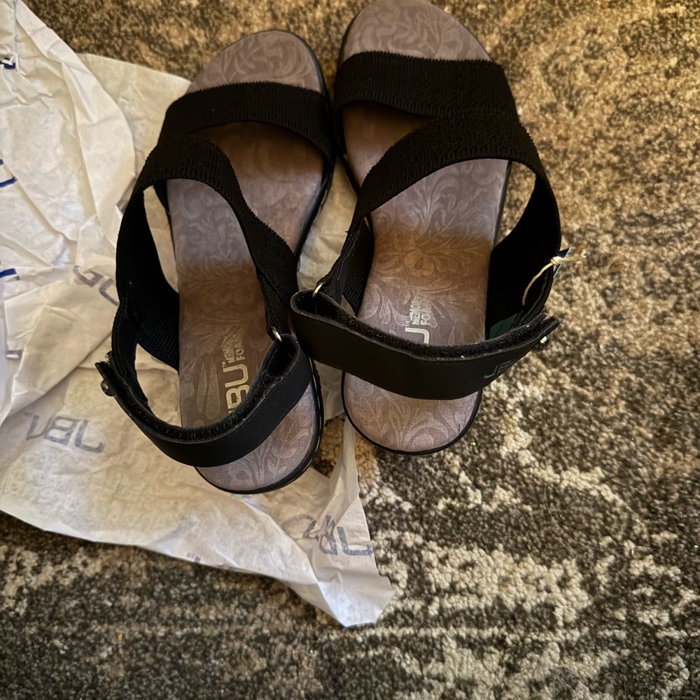 JBU Marysa Black Wedge Shoes NwT - Picture 2 of 6